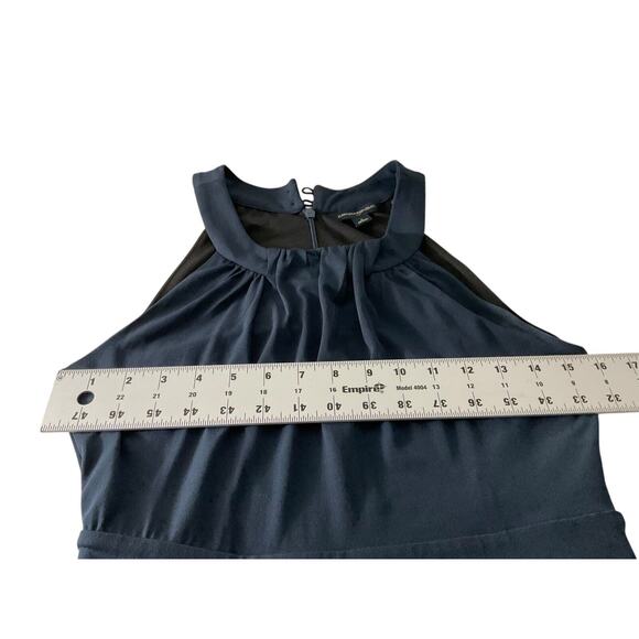 Banana Republic Navy 4 Blue Dress Halter Fit and Flare Sleeveless Cocktail - Picture 5 of 13